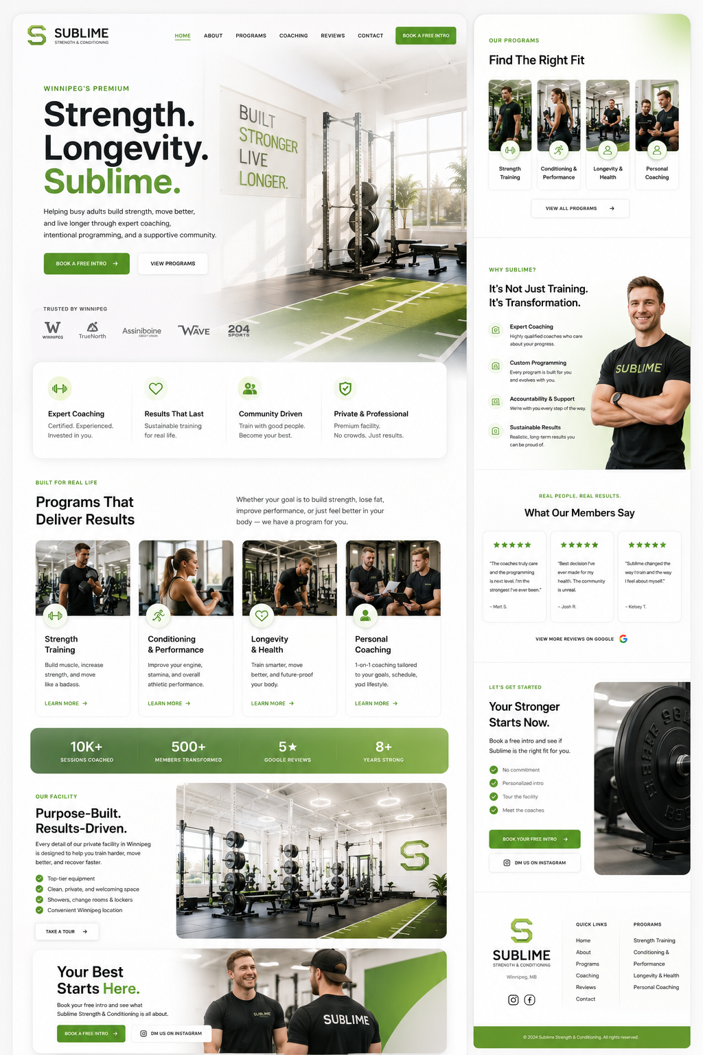 Sublime Strength website showcase